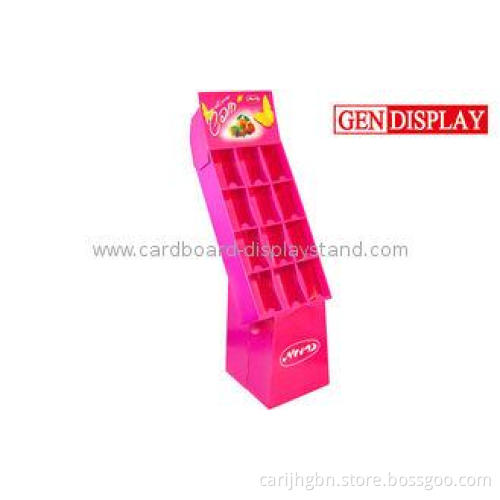 Retail Corrugated Cardboard Floor Display Stand , Eco - Fri